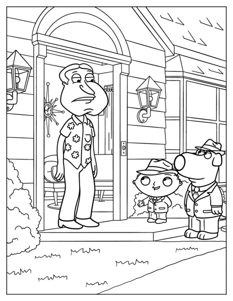 Glenn Quagmire unterhält sich mit Stewie und Brian.