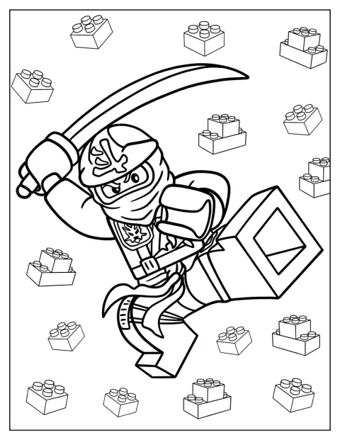 Lloyd Montgomery Garmadon combat avec son épée.