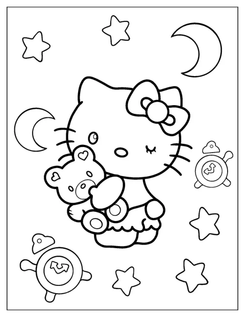 Hello Kitty halaa pehmolelunallea.