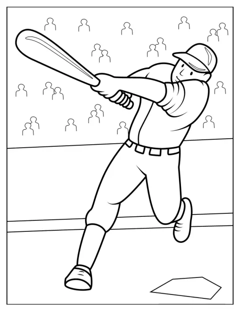 A baseballjátékos magasra üti a labdát, és hazafutásra indul.