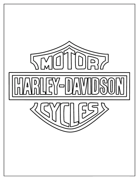 Sono raffigurati diversi loghi Harley-Davidson.