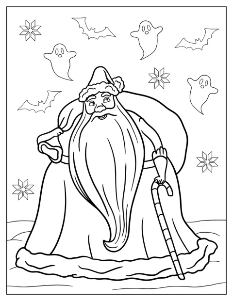 Der Weihnachtsmann aus Nightmare Before Christmas ist zu sehen.