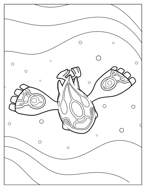 Kyogre schwimmt tief unter der Wasseroberfläche.