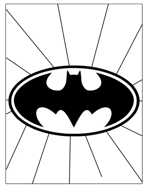 Le célèbre emblème de Batman apparaît seul.