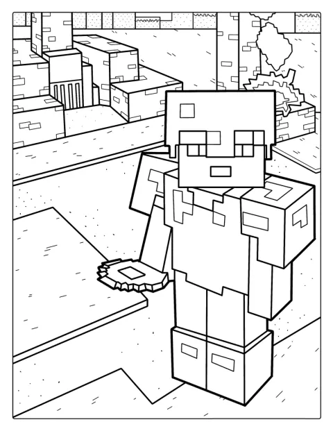 Una armadura de Minecraft aparece dispuesta para equipar a un personaje.