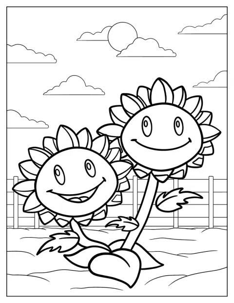 Een zonnebloem uit Plants vs. Zombies staat in beeld.