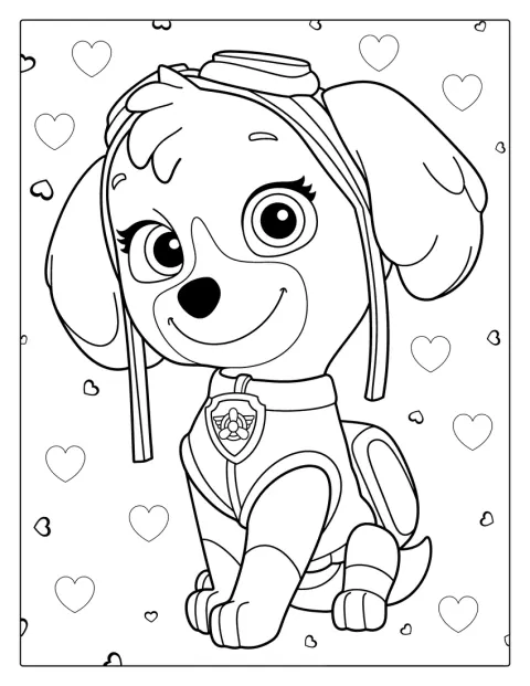 Sky från Paw Patrol står redo för ett uppdrag.