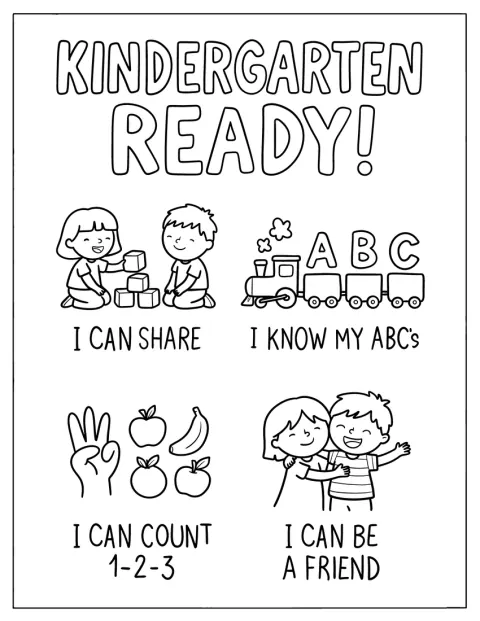 En affisch välkomnar barnen till förskolan inför skolstarten.