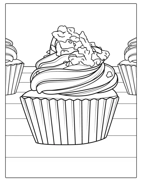 Na obrázku je samostatný cupcake s krémovou ozdobou.
