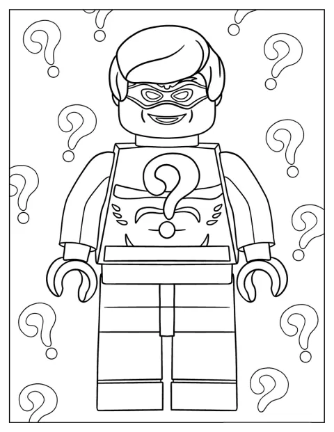 L’Homme-Mystère est représenté en figurine Lego.