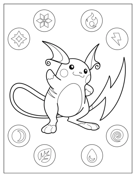 Raichu vinkar glatt med ena handen.