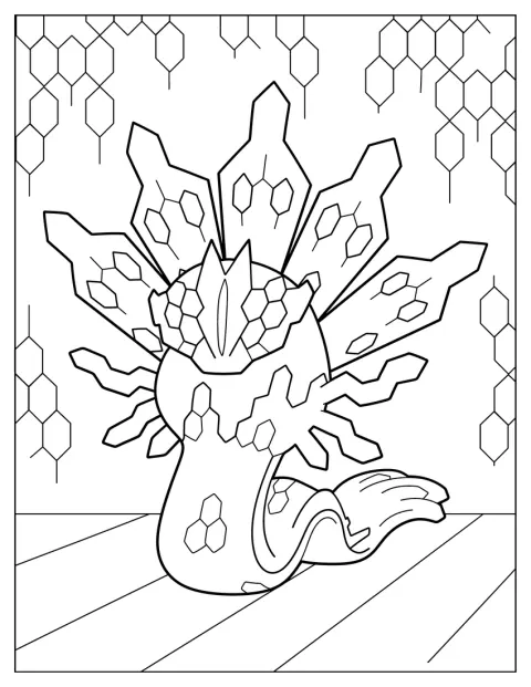 Zygarde, dans sa forme chromatique, est représenté seul.