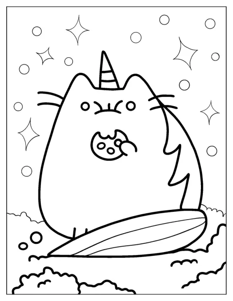 Pusheen aparece transformada en un gato unicornio.