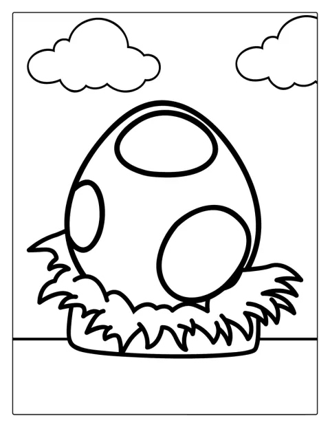 Ein Yoshi-Ei liegt allein und wartet darauf, bald auszubrüten.