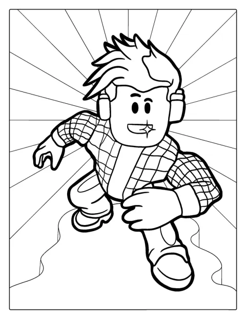 Een Roblox-avatar draagt een koptelefoon.