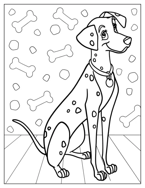 Perdita posa con elegancia y muestra sus manchas.