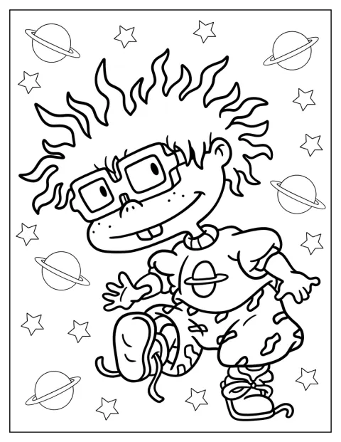 Chuckie Finster visas i en söt, tecknad stil.