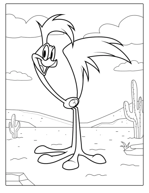 Bip Bip, l’oiseau rapide de Looney Tunes, est représenté seul.