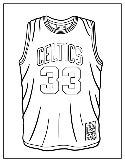 Das Celtics-Trikot zeigt die Kleidung des NBA-Teams.