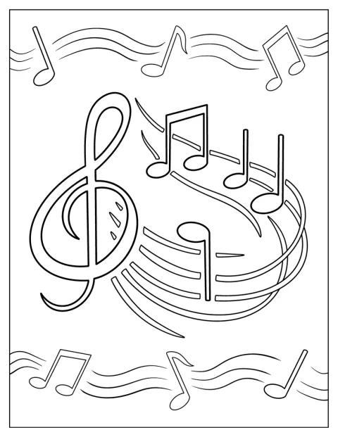 Varias notas musicales parecen flotar en el aire.