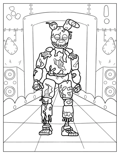 Scraptrap, el animatrónico, aparece con un aspecto detallado y aterrador.