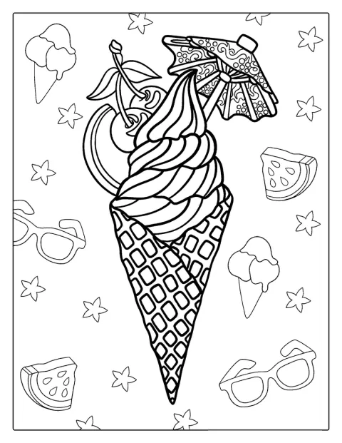 Un gelato morbido è servito in un cono croccante.