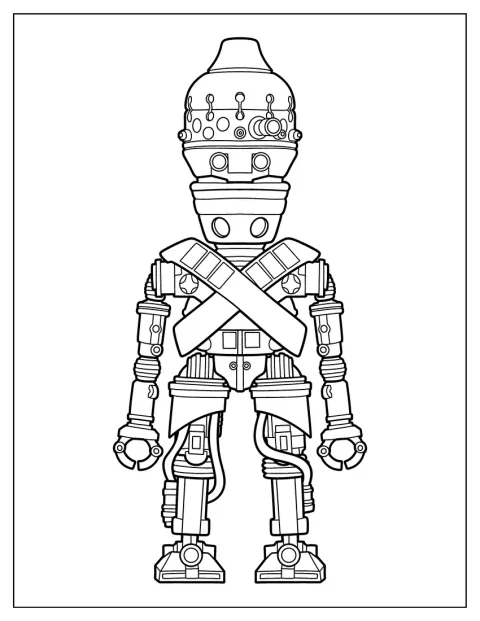 Die Funko-Pop-Figur IG-11 steht aufrecht.