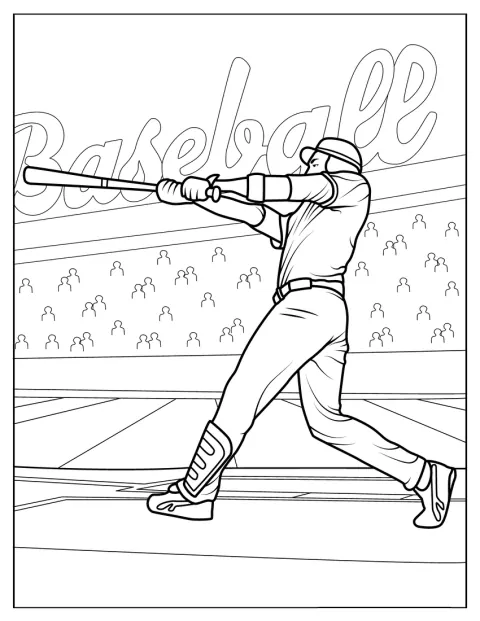 Baseballlyöjä osuu palloon ja lähettää sen pitkälle.