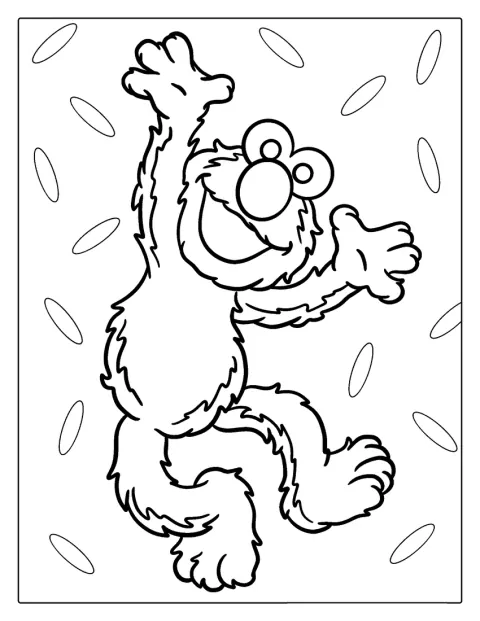 Elmo si muove a ritmo di musica, pronto a scatenarsi.