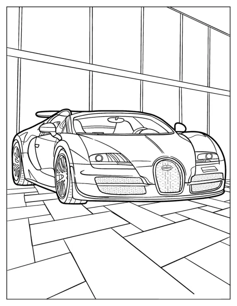 Un Bugatti Veyron Grand Sport Vitesse aparece en una vista lateral.