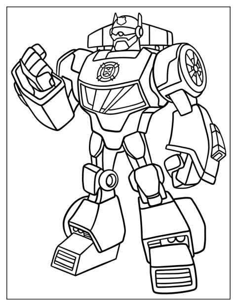 Chase steht als Polizeiroboter aufrecht da.