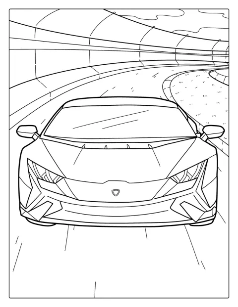 A frente de um Lamborghini Aventador destaca a grelha e os faróis.