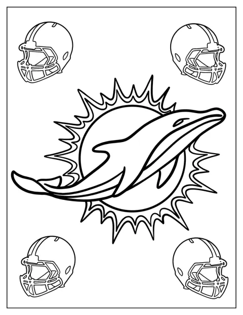 Miami Dolphins-logoen er avbildet alene.