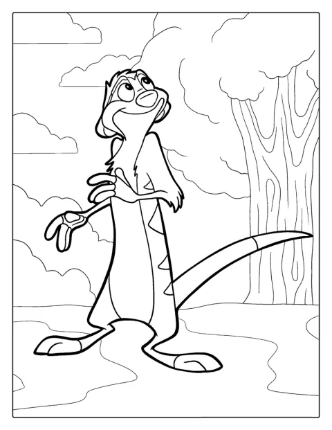 Erdmännchen Timon aus Der König der Löwen ist abgebildet.