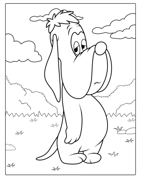 Willoughby, le chien de Looney Tunes, apparaît dans un dessin.