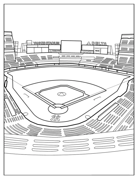 Un stade de baseball accueille un terrain entouré de gradins.