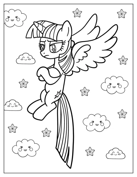 Twilight Sparkle privește încruntată, cu o expresie nemulțumită.