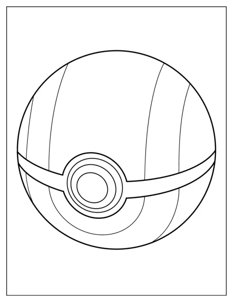 Unite Ball Pokéball Coloring Page