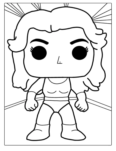 She-Hulk este reprezentată ca o figurină Funko Pop cu cap supradimensionat.