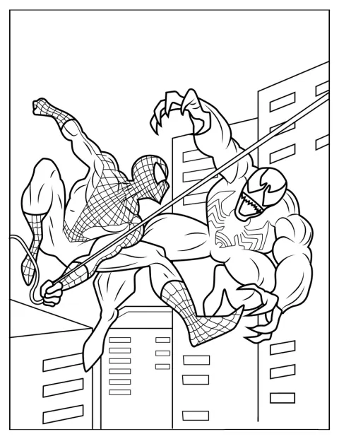 Venom fait face à Spider-Man.