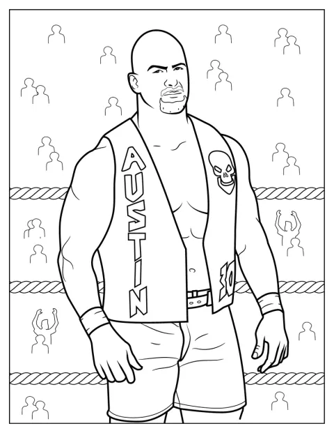 ストーン・コールド・スティーブ・オースチンの姿が描かれています。