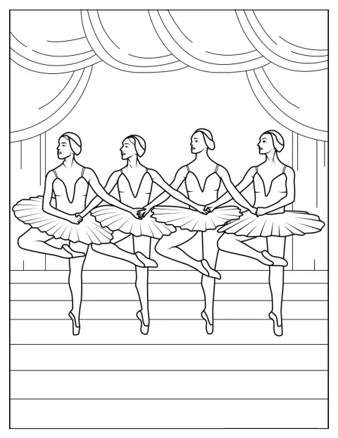 Duas bailarinas de A Bela Adormecida posam com os seus tutus.