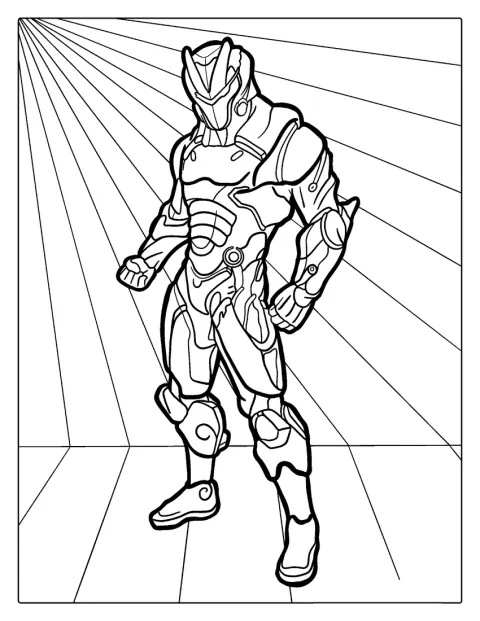 フォートナイトのオメガスキンが描かれています。