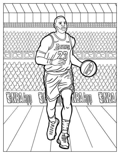 LeBron James Playing On The Court
