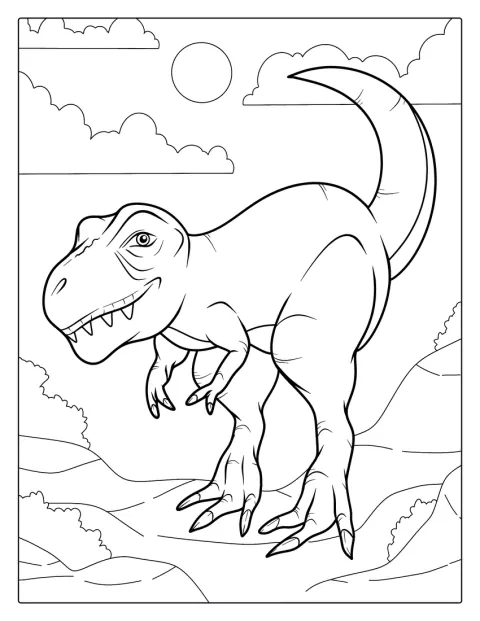En t-rex visar upp sina små armar.