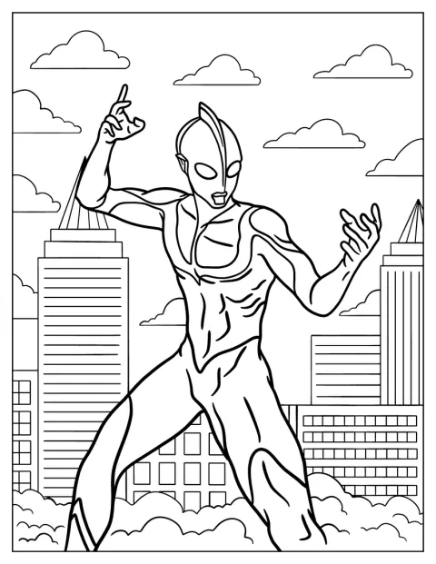 Shin Ultraman neemt het midden in een stad op tegen een vijand.
