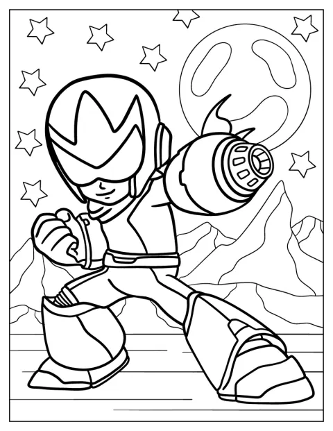 Proto Man skjuter med sin Proto Buster.