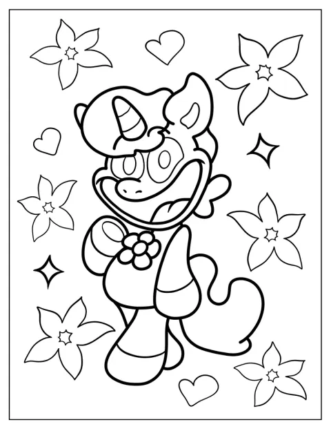CraftyCorn aparece rodeado de flores.