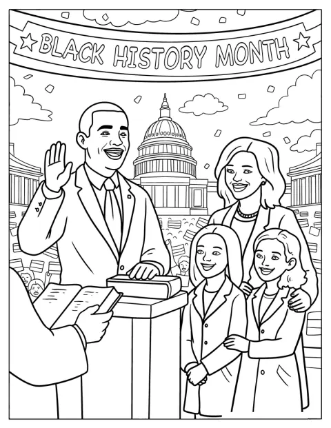 Barack Obama prête serment lors de son investiture présidentielle.