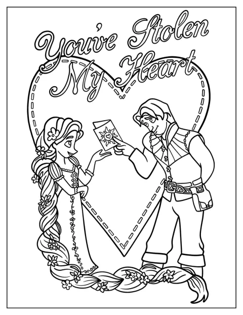 Figurer från Trassel firar Alla hjärtans dag med ett hjärta och romantiska detaljer.